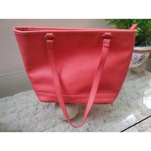 JEWELL By Thirty One Coral Leather Tote / Handbag